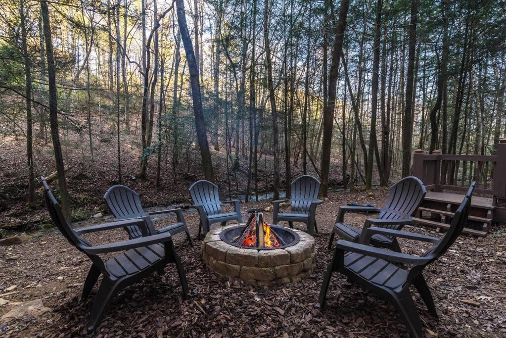 Private Creekside Cabin+Hot Tub,Pool Table, & Pets Ellijay Exteriér fotografie